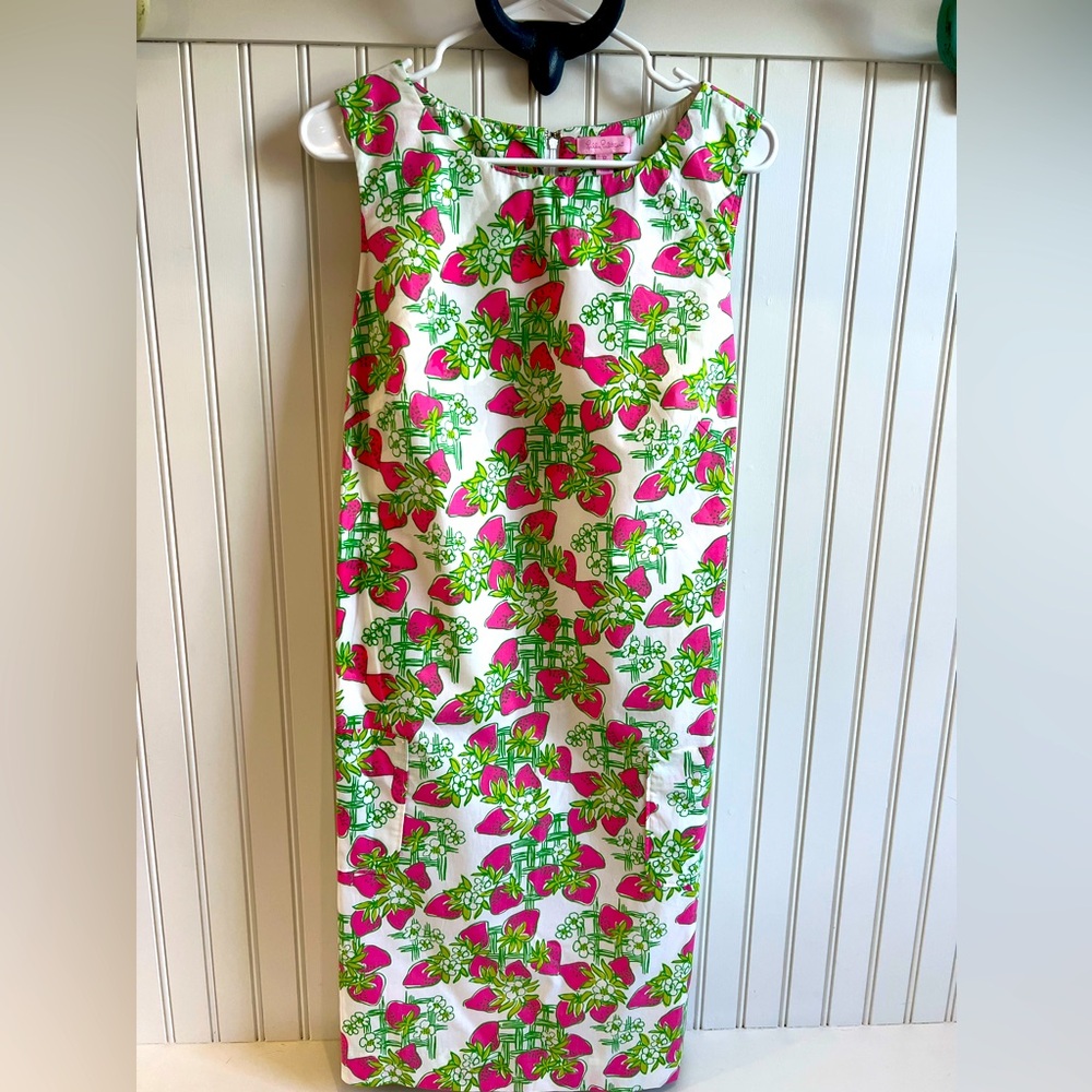 Lilly Pulitzer Strawberry Patch Cotton Poplin Shift Dress